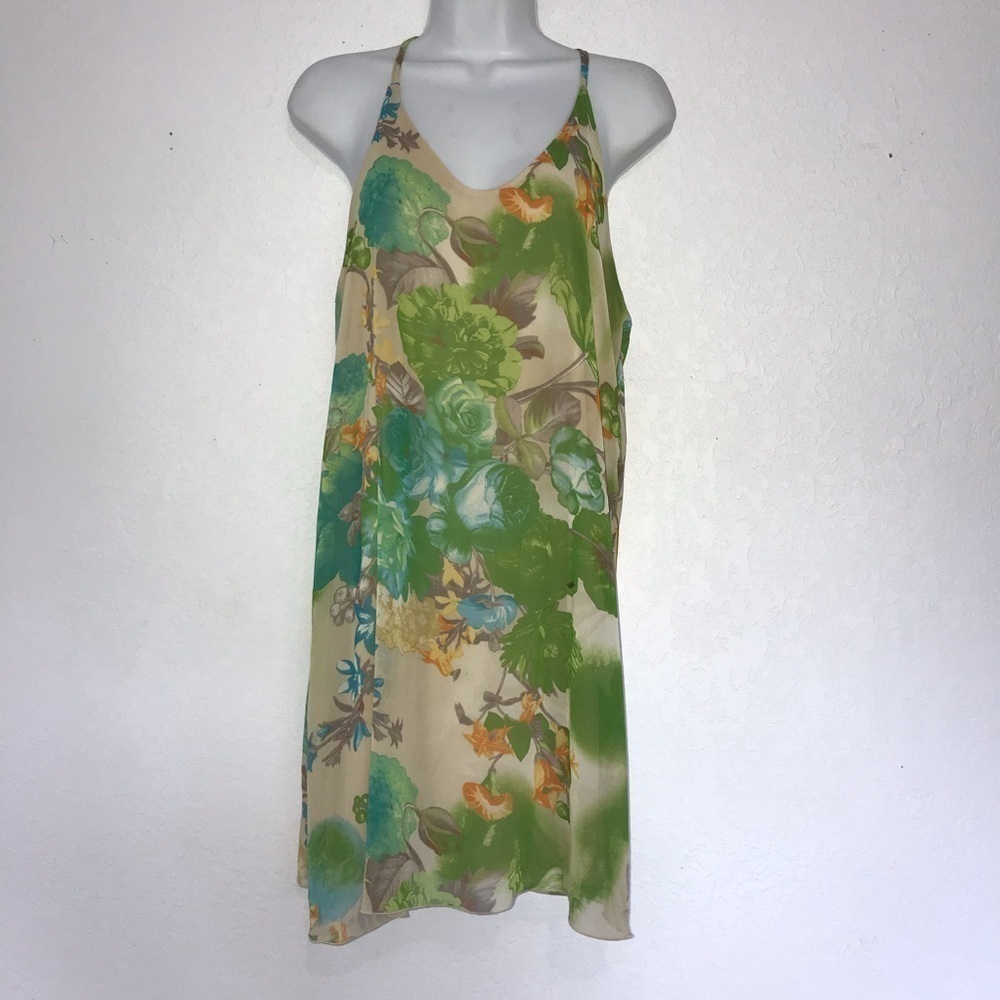 Tea N Rose Sleeveless Floral Dress M *